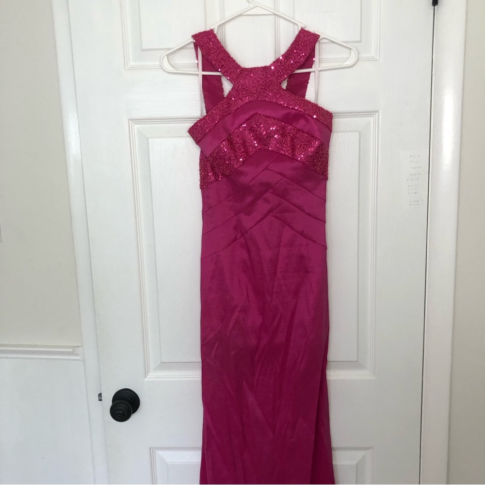 Jessica McClintock Sequin Halter Gown